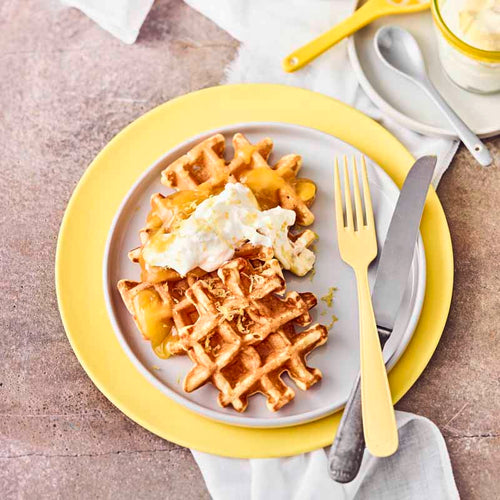 Hafer-Frischkäse-Waffeln