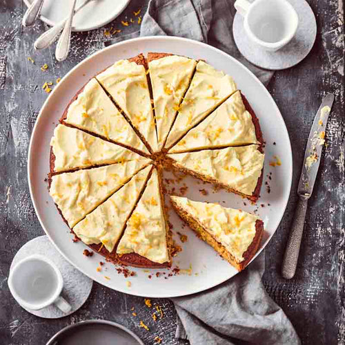 Süßkartoffelkuchen mit Frischkäse-Frosting