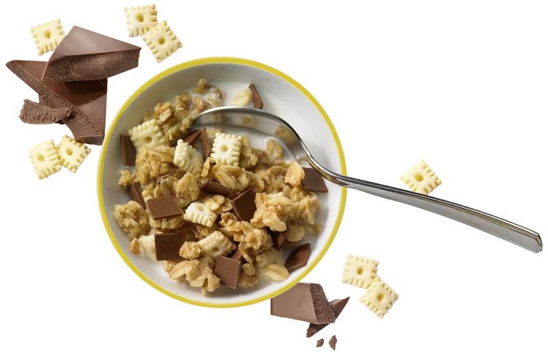 Chocolate and cookies meet oat muesli: Crunchy treat for breakfast & snacking