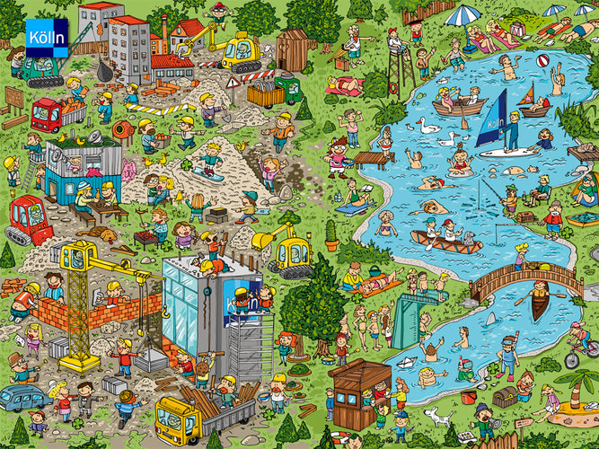 Construction site & Swimming lake