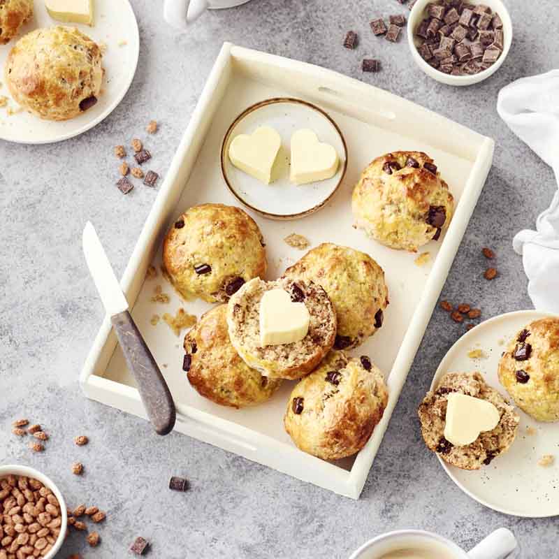 Schokoladige Frühstücks-Brötchen