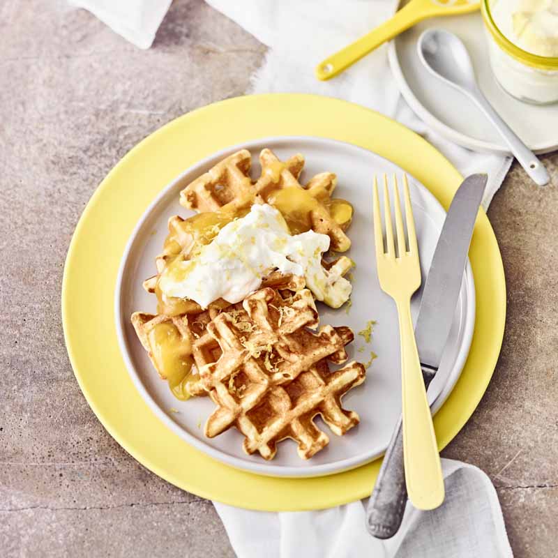 Hafer-Frischkäse-Waffeln