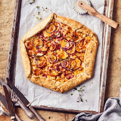 „No Tin Tarte“ – würzige Apfel-Zwiebel-Tarte rustique