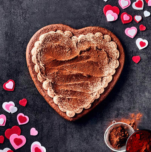 Schokokuchen in Herzform