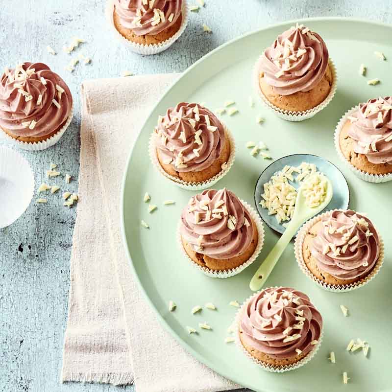 Törtchen mit Schokoladen-Frosting