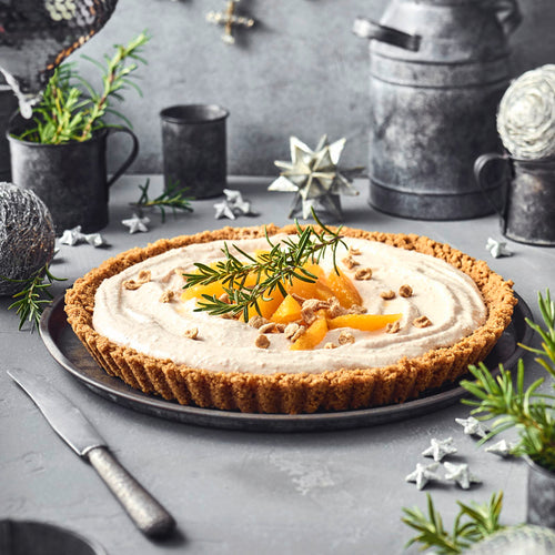 Weihnachtliche Tarte mit Orangenfilets