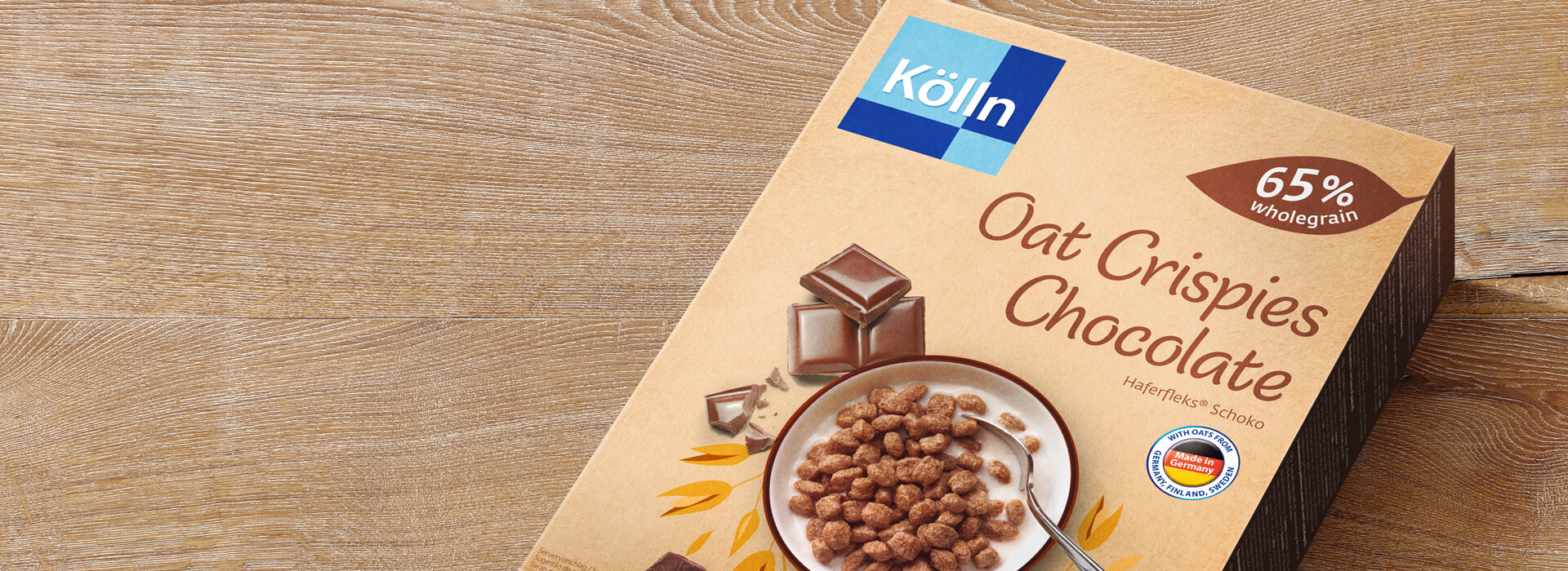 Koelln Oat Crispies Chocolate Pack on Table