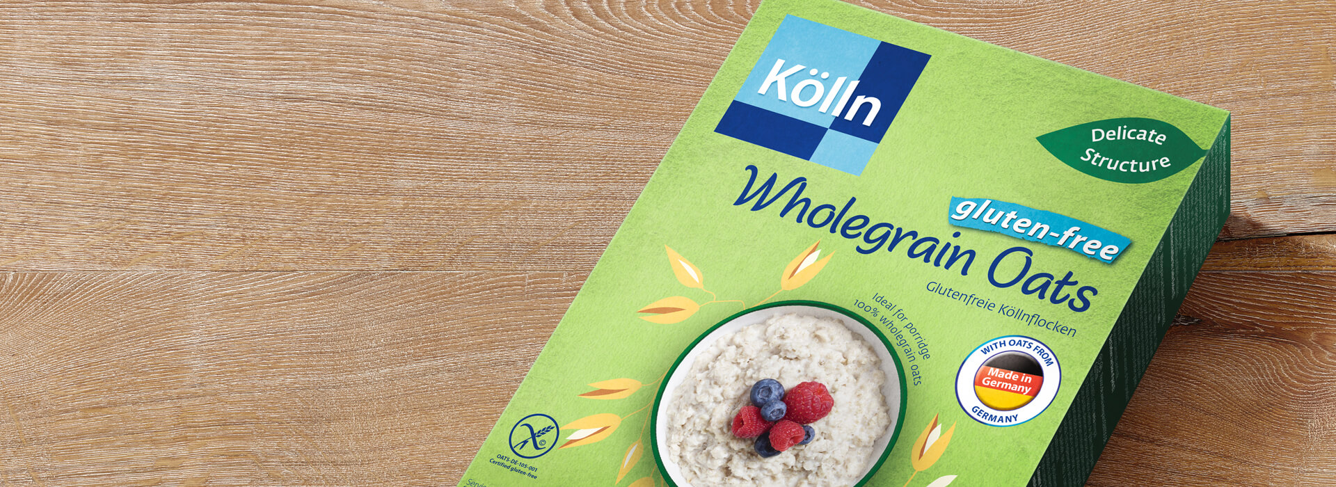 Koelln Wholegrain Oats gluten-free Pack on Table